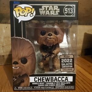 FUNKO POP! Star Wars 513 Chewbacca Chewy 2022 Galactic Convention Exclusive New!